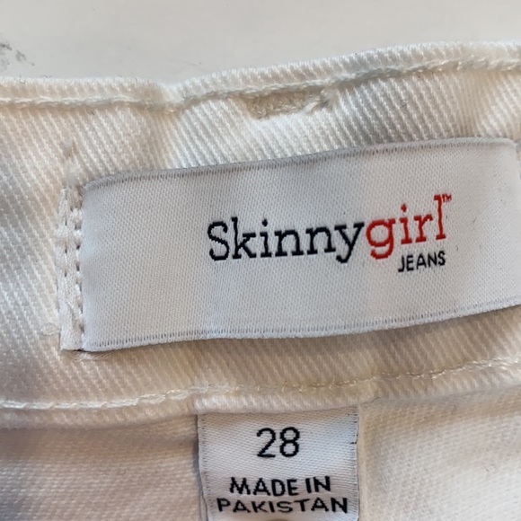 Skinny Girl SZ 28 White Rail Straight Midrise Denim Jeans New - Picture 11 of 13